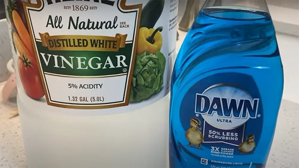By using a cleaner with vinegar