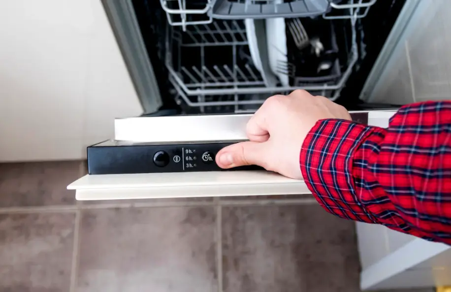 How do you reset a GE dishwasher drain