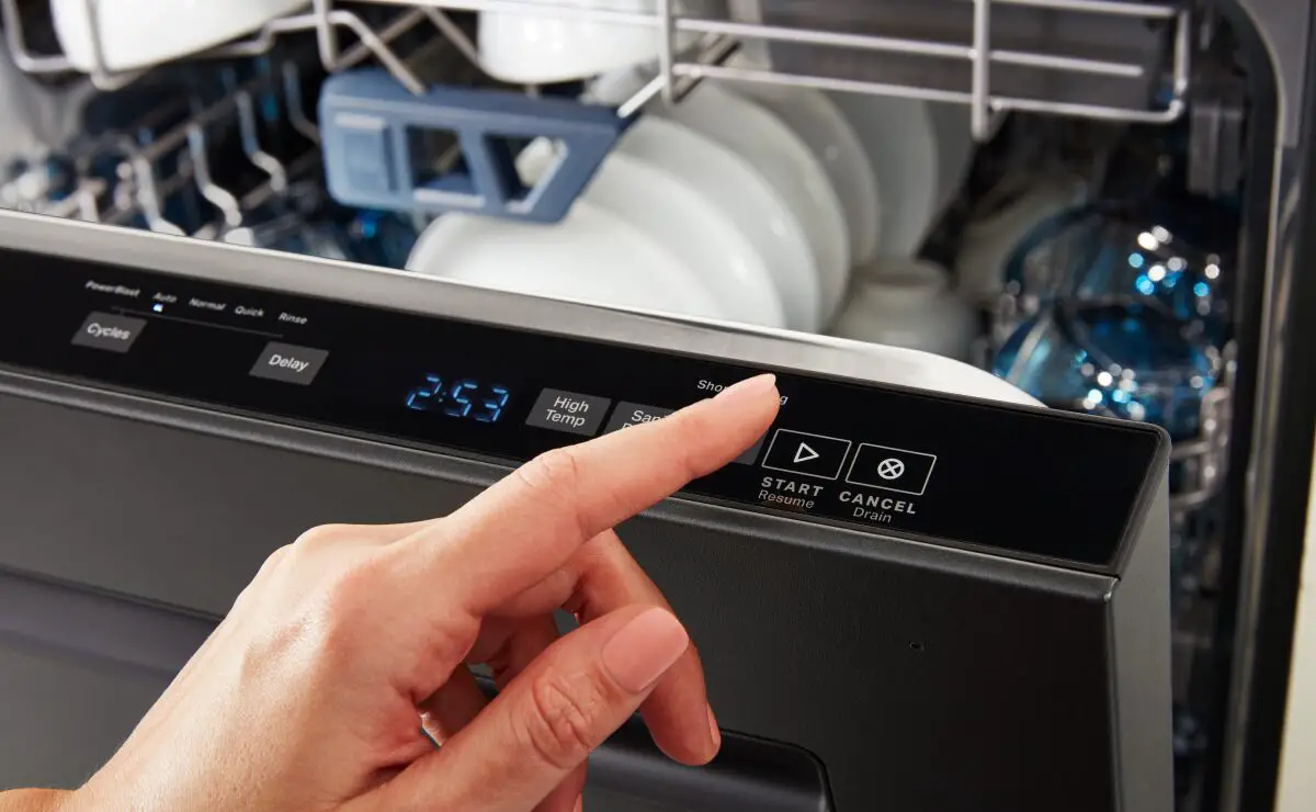 How do you reset a dishwasher drain