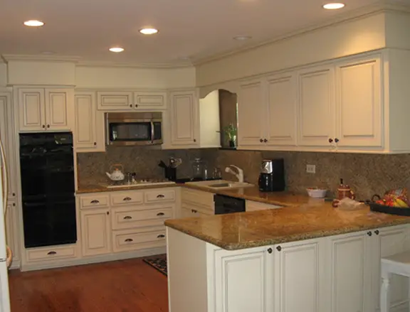 How do you hide the soffit above the cabinets