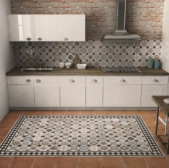 Pick A Patterned Tile That Complements The Color Of The Wall