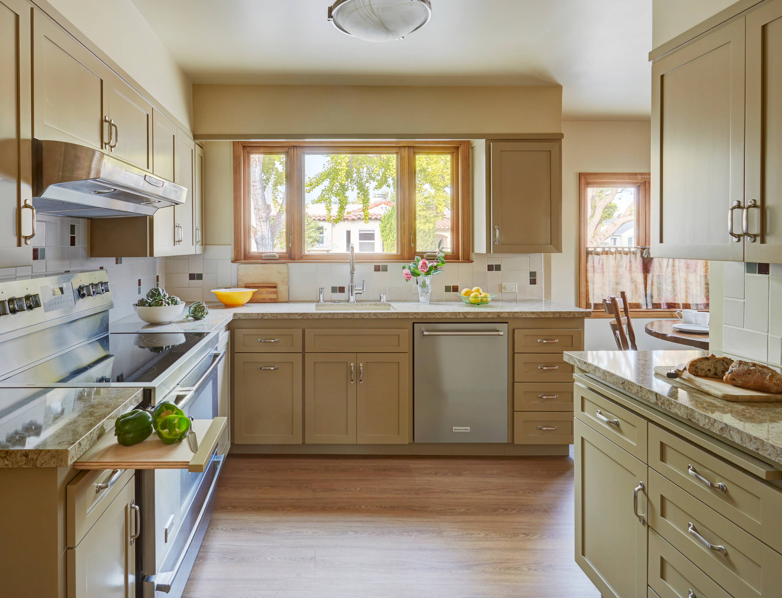 Charming Bungalow Beige Kitchen