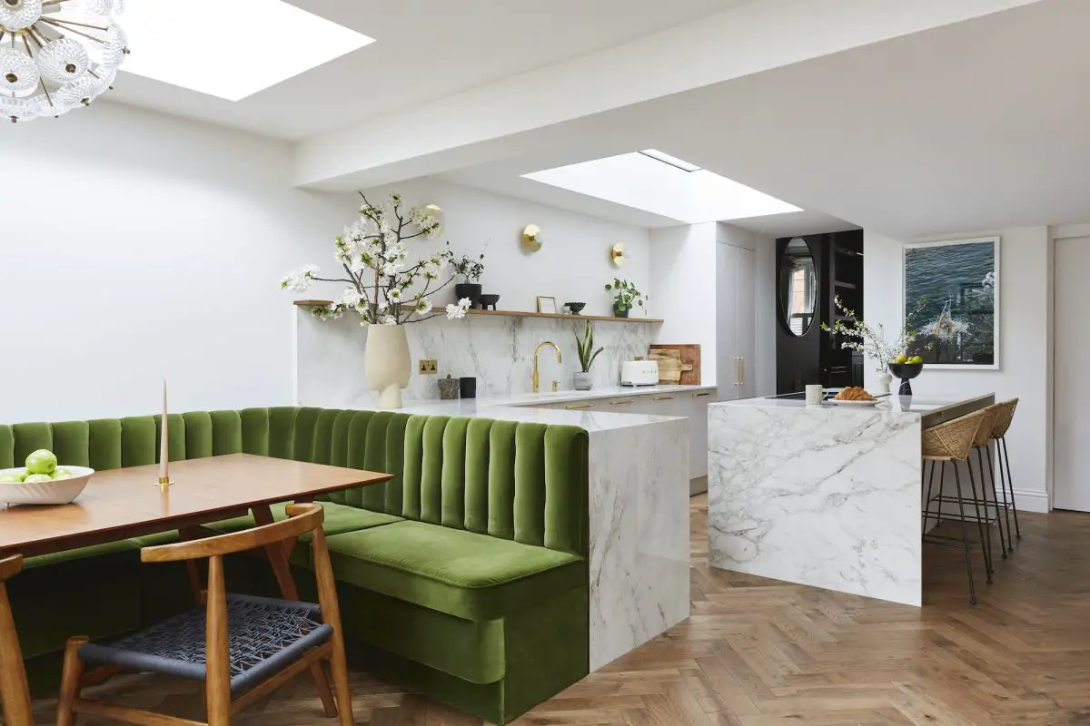 Colorful Storage Banquette