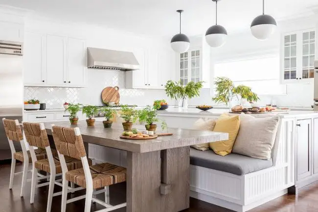 Elegant Banquette Seating with Storage