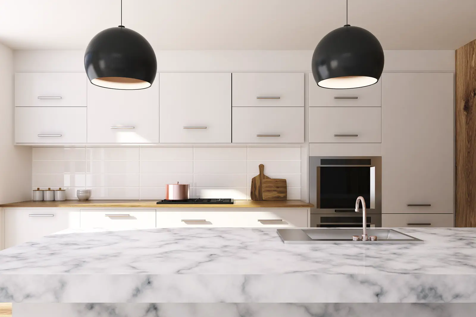 Marble White Kitchen Countertops
