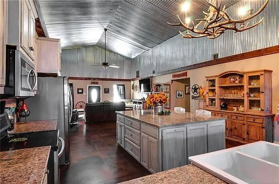 Stainless Steel Barndominium Kitchen